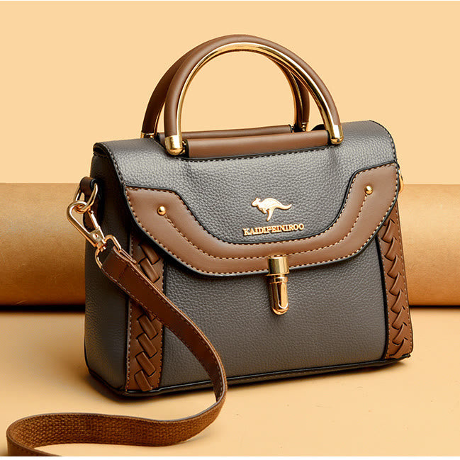 Elegant Dating Handbag For Women Buckle Leather Square Crossbody Bag