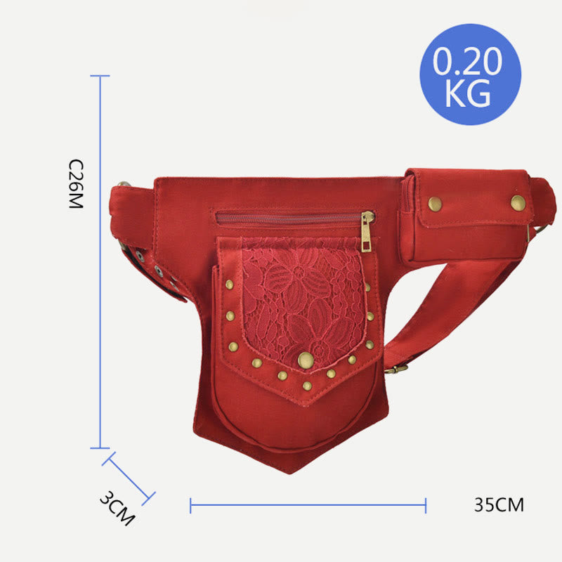 Waist Bag For Women Retro Crossbody Multifunctional Casual Belt Bag