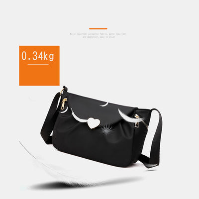 Crossbody Bag For Women Heart Buckle Waterproof Oxford Bag