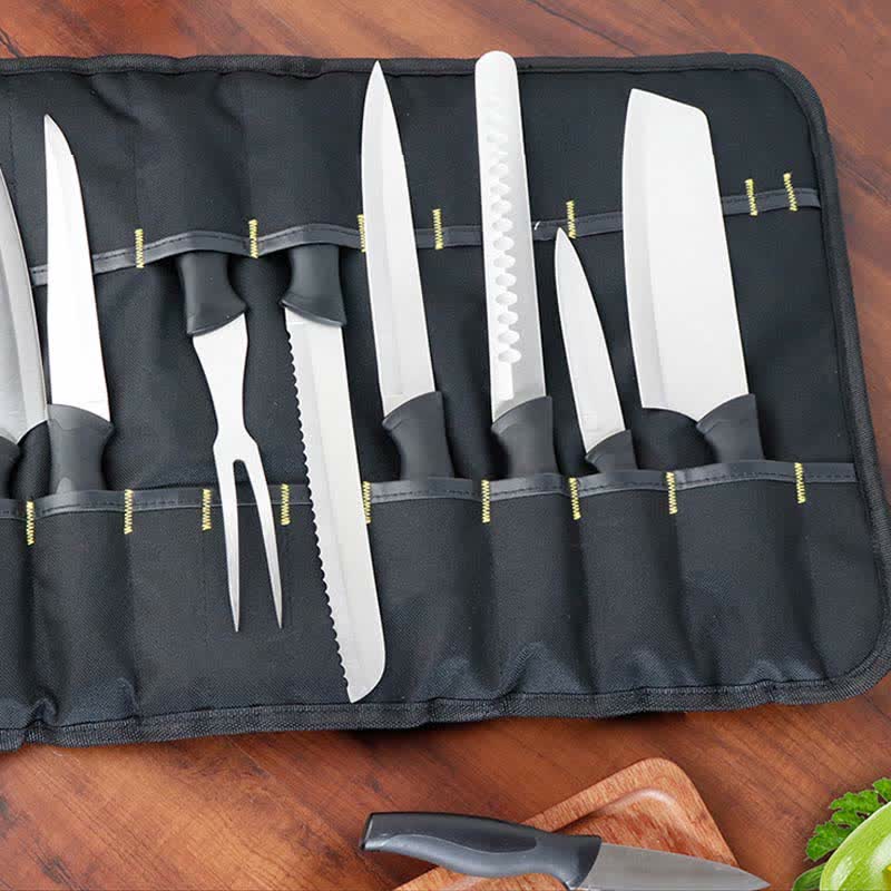 Chef's Knife Roll Bag 22 Slots Heavy Duty Oxford Chef Knife Bag