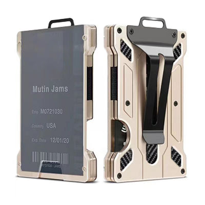 Aluminum Metal Money Clip Card Case