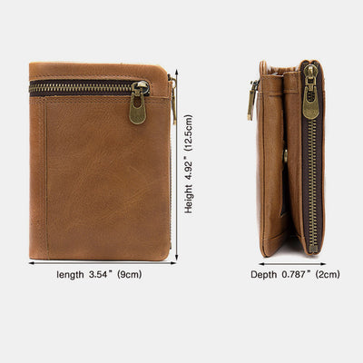 Casual Genuine Leather Bifold Wallet