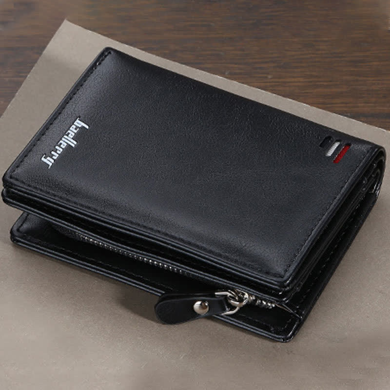 Front Pocket Wallet for Men Multi-Slot Leather Wallet with ID Window