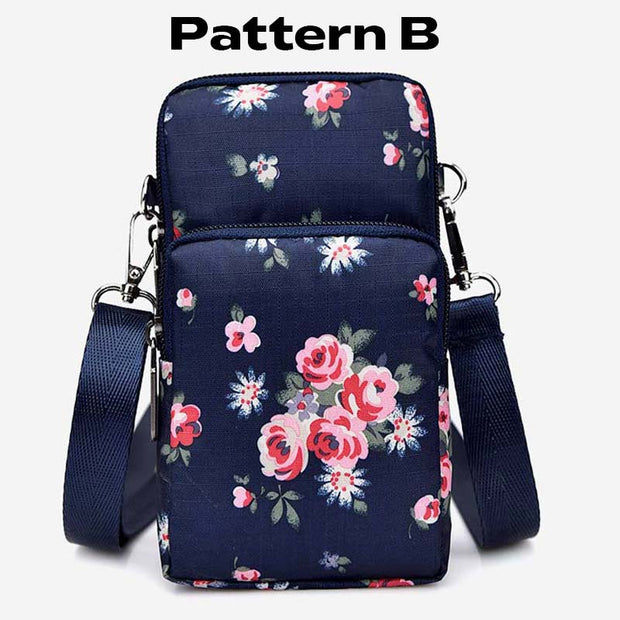 Lightweight Mini Shoulder Bag Women Purse Floral Crossbody Wallet Phone Bag