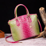 Crocodile Pattern Tote For Women Daily Mixed Color Crossbody Bag