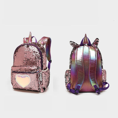 Backpack For Students Sequin Three-piece Set For Primary School Students