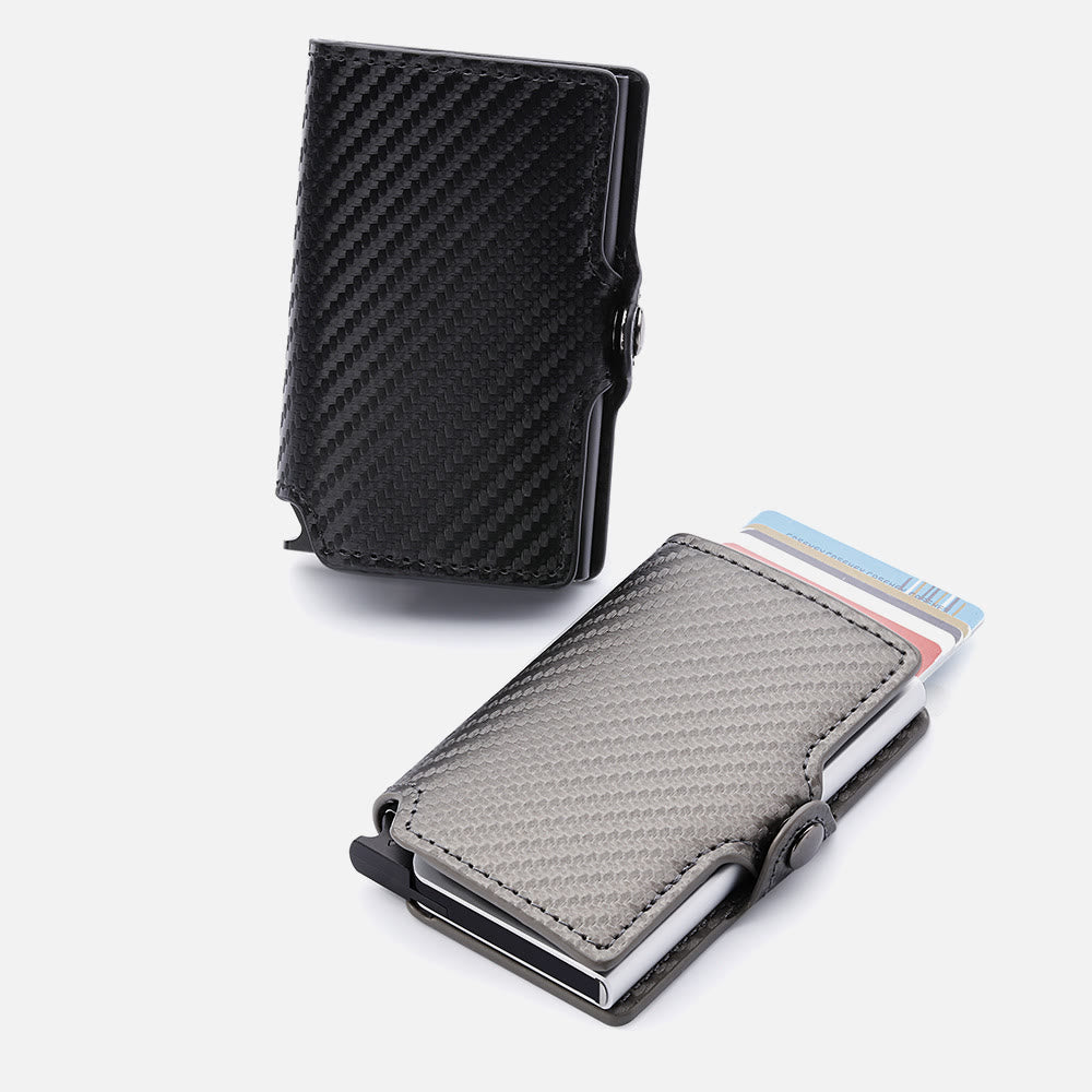 RFID Mini Slim Wallet With Metal Card Case