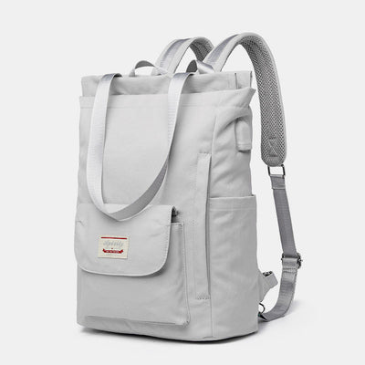 Converible Tote Backpack Laptop Bag College School Bookbag with USB Charging Port