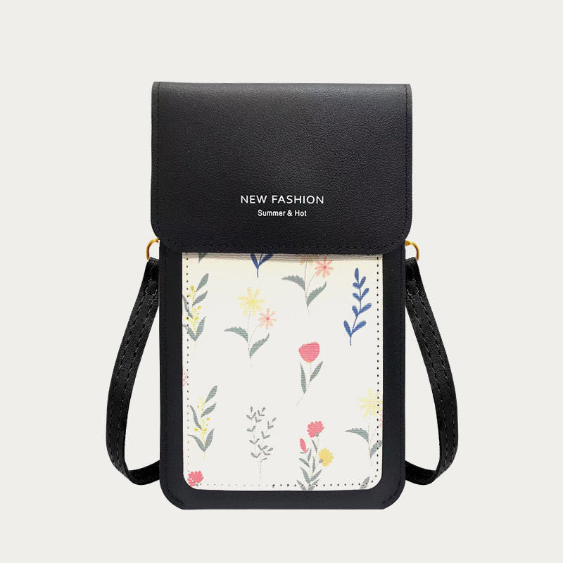 Phone Bag For Women Clear Touchable Mini Printing Crossbody Bag