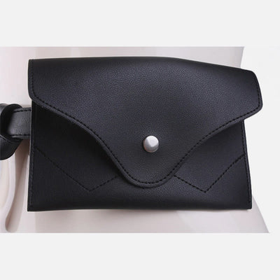 Stylish Waist Bag Vegan Leather Envelope Women Belt Bag