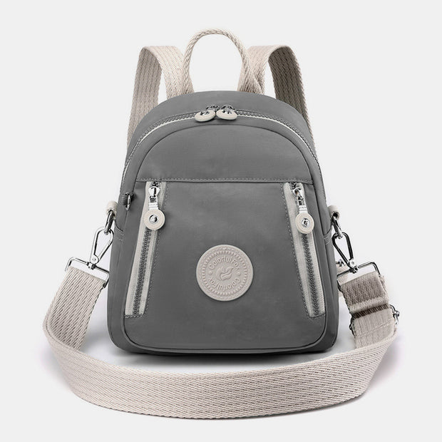 Functional Small Backpack Lightweight Nylon Cross Body Shoulder Bag Mini Daypack