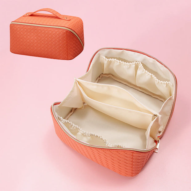 Cosmetic Bag For Women Travel Waterproof PU Leather Makeup Bag
