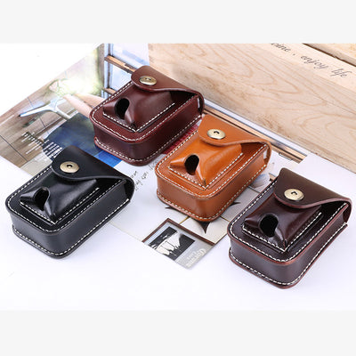 Real Leather Cigarette Lighter Holder Pouch Mini Cigar Waist Pack