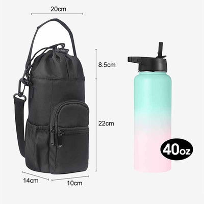 Portable Bottle Storage Bag For Travel Multifunctional Drawstring Crossbody Bag