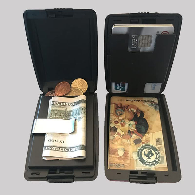 RFID Blocking Aluminum Alloy Wallet Case Card Holder Money Organizer