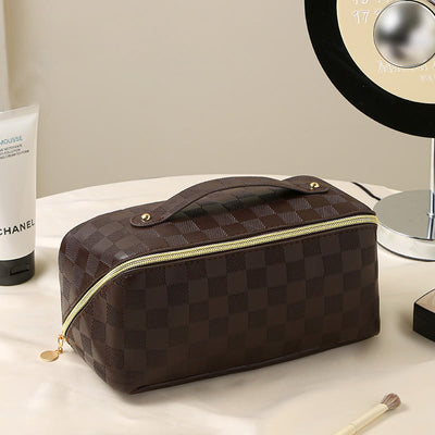 Cosmetic Bag For Women Travel Handy PU Leather Makeup Bag