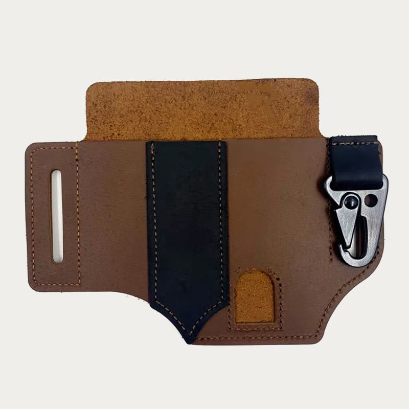 Leather Multitool Sheath For Men EDC Durable Belt Wear