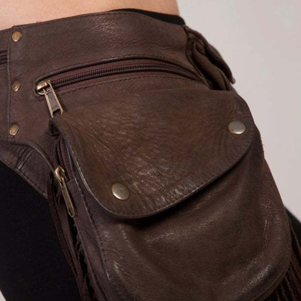 Medieval Handmade Vintage Practical Leather Waist Bag for Daliy Parties