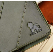 Genuine Leather Multi-Slot Long Purse