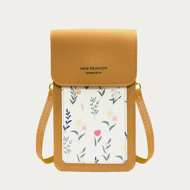 Phone Bag For Women Clear Touchable Mini Printing Crossbody Bag