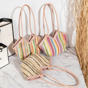 Handbag For Women Shopping Basket Lightweight Irregular Straw Shoulder Bag
