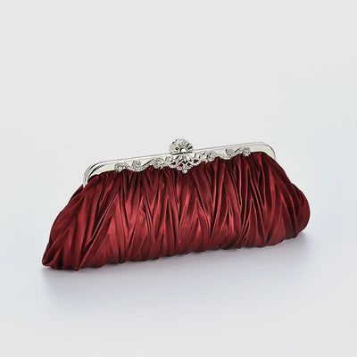 Evening Bag For Women Wedding Party Bride Pleated Chain Bag