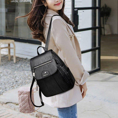 Small Backpack Purse for Women Soft PU Leather Casual Daypack Bags