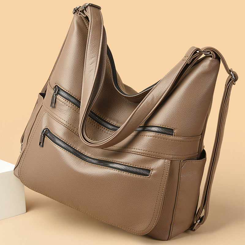 Multifunctional Large Business Leather Tote For Women Convertible Backpack