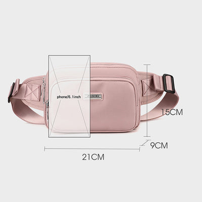 Minimalist Triple Compartment Waist Bag For Women Portable Crossbody Bag