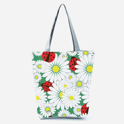 Tote Bag For Women Floral Print Large Capacity Shoulder Bag