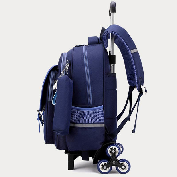 School Backpack For Kids Durable Waterproof Oxford Rolling School Bag