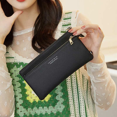 Phone Bag for Women Touchable Minimalist Leather Daily Shopping Wallet