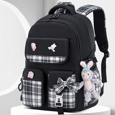 Backpack For Girls Cute Cartoon Pendant Lightweight Large Capacity Schoolbag