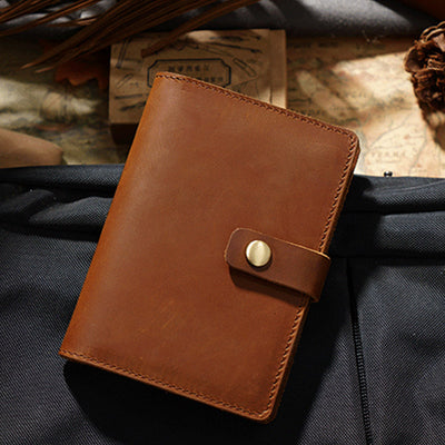 Genuine Leather Passport Holder Cover Wallet with Multi Card Slots