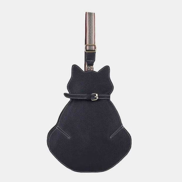 Cute Cat Shaped PU Leather Sling Bag Ladies Crossbody Shoulder Bag