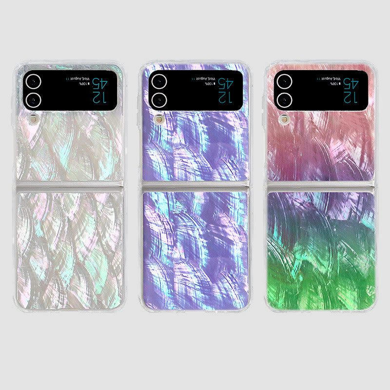 Phone Case For Galaxy Z Flip Shell Pattern Bling Case