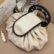 Drawstring Makeup Bag Portable Leather Travel Bag For Women