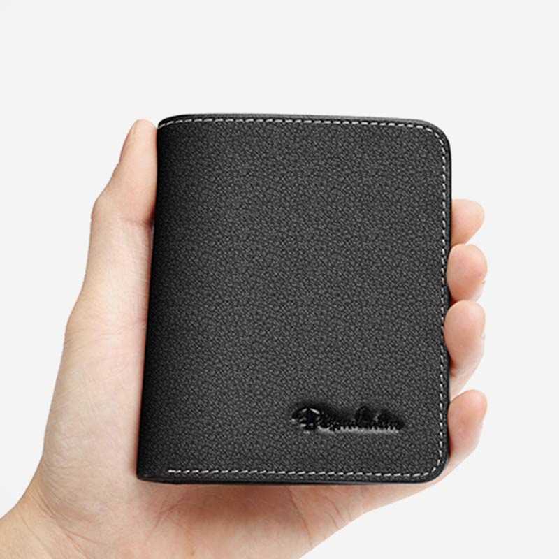 Super Slim Genuine Leather Business Soft Short Wallet