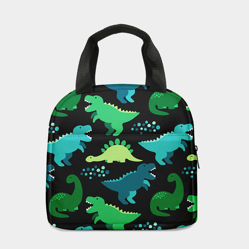 Lunch Bag For Kids School Camping Cartoon Dinosaur Thermal Handbag