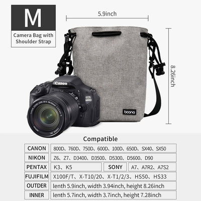 SLR Camera Bag For Travel Waterproof Portable Lens Protective Bag