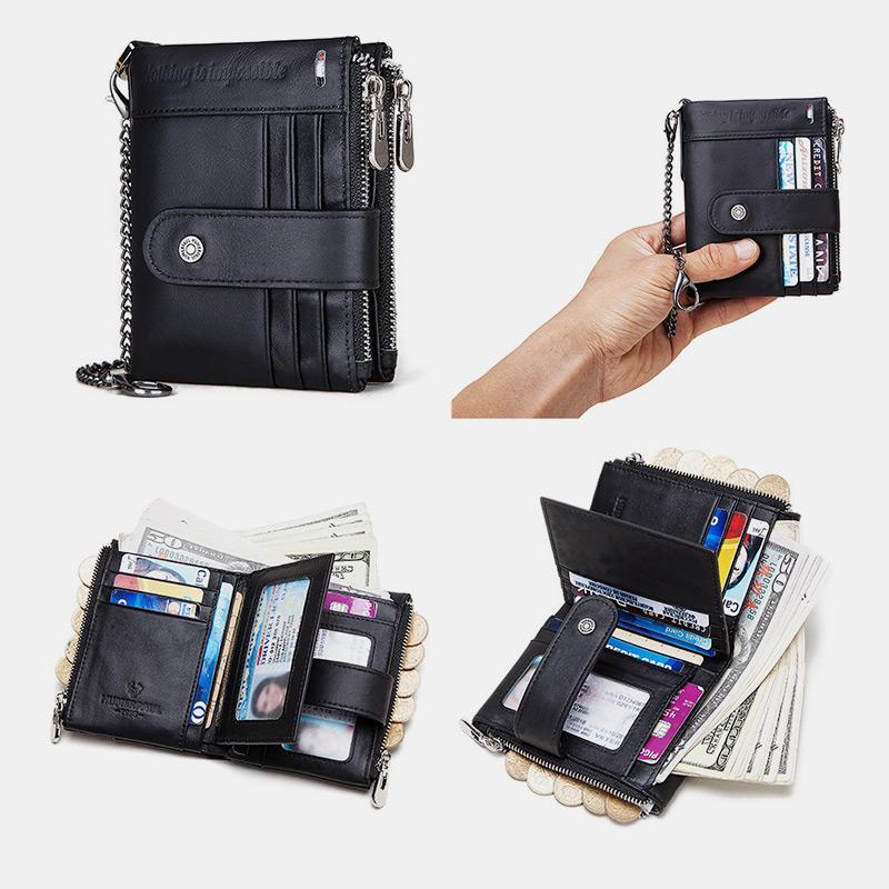 RFID Large Capacity Anti-theft Wallet With Chain