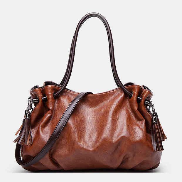 Classic Shoulder Bag For Women Commuter Large Crossbody Leather Bag