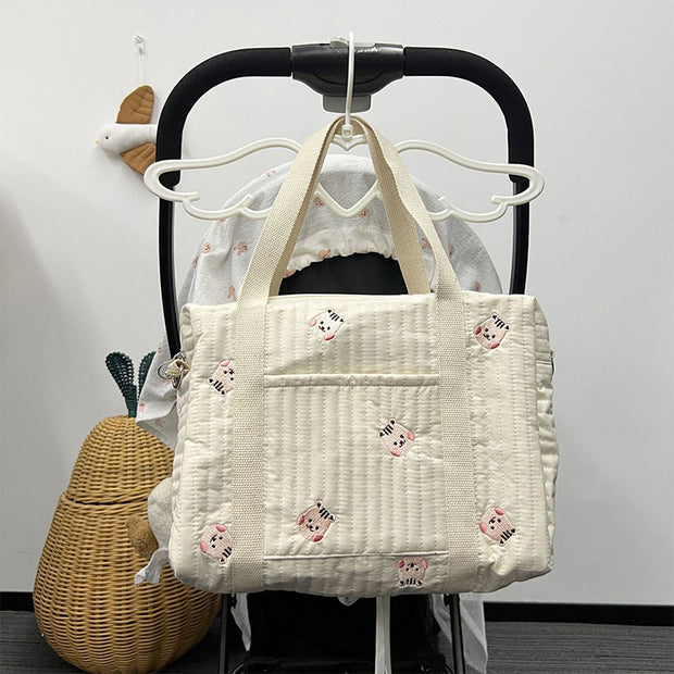 Diaper Bag Tote Soft Cotton Mommy Shoulder Bag Handbag Baby Bag