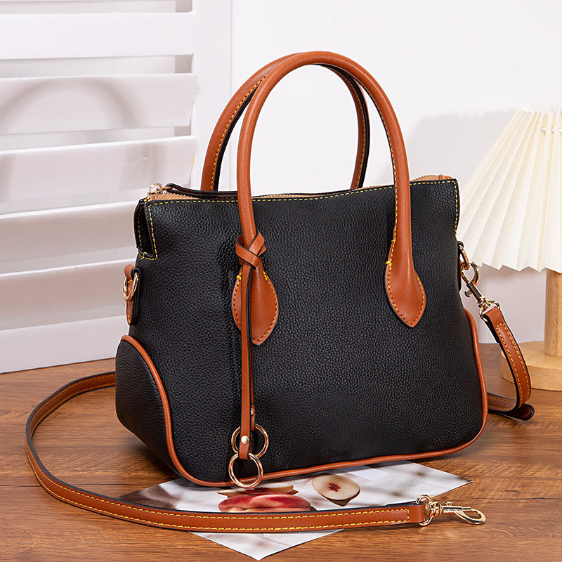 Tote Bag For Women Pebble Grain Style PU Leather Crossbody Bag