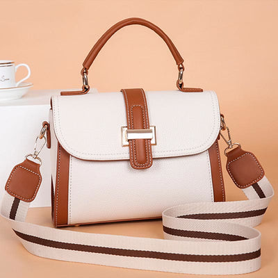 Top-Handle Bag for Women PU Leather Minimalist Crossbody Shoulder Bag