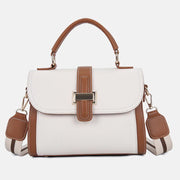 Top-Handle Bag for Women PU Leather Minimalist Crossbody Shoulder Bag