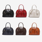 Retro Shell Bag For Women Soft Oil Wax Leather Tote