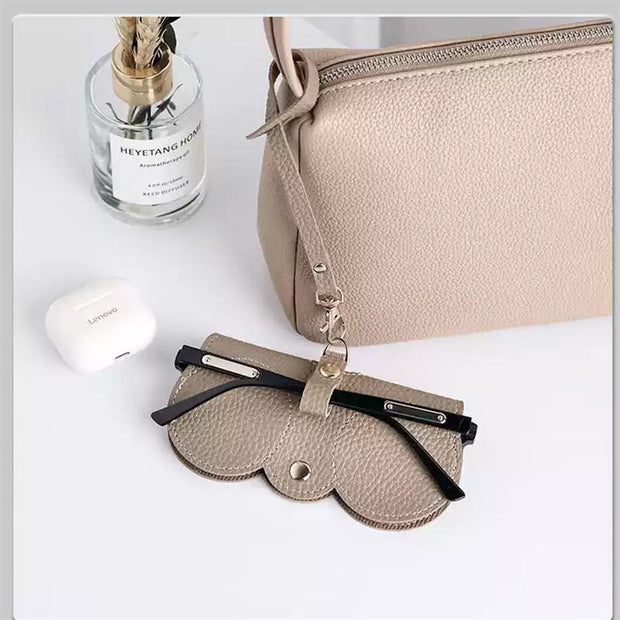 Storage Bag For Sunglasses Soft Leather Portable Simple Storage Case