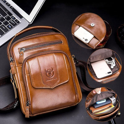 Men's Casual Leather Business Vintage Crossbody Bag