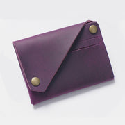 Retro Handmade Genuine Leather Card Holder Front Pocket Wallet Coin Purse